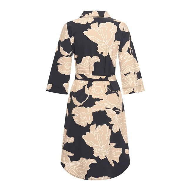 MI PIACE Travel Jurk Big Flower Print 202663  Black