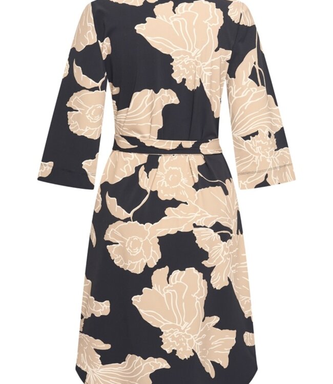 MI PIACE Travel Jurk Big Flower Print 202663  Black