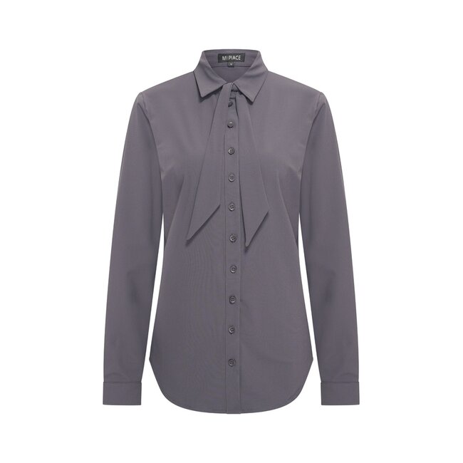 MI PIACE Travel Blouse Bow Uni 202709 Dark Grey