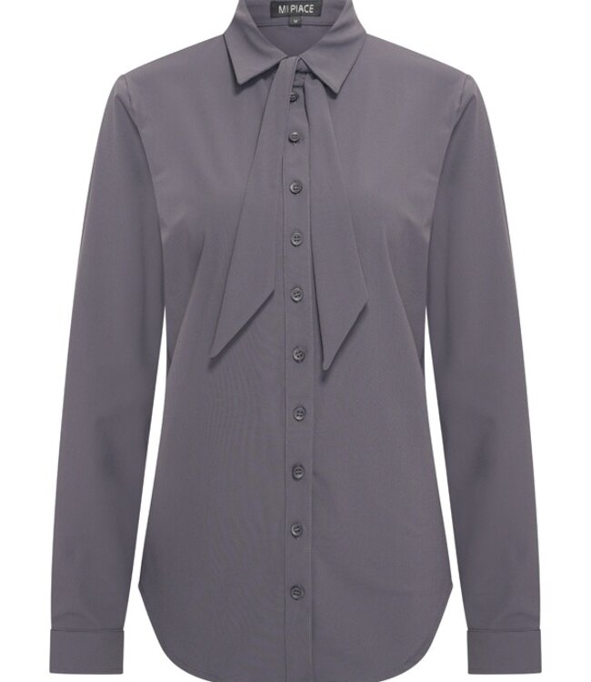 MI PIACE Travel Blouse Bow Uni 202709 Dark Grey