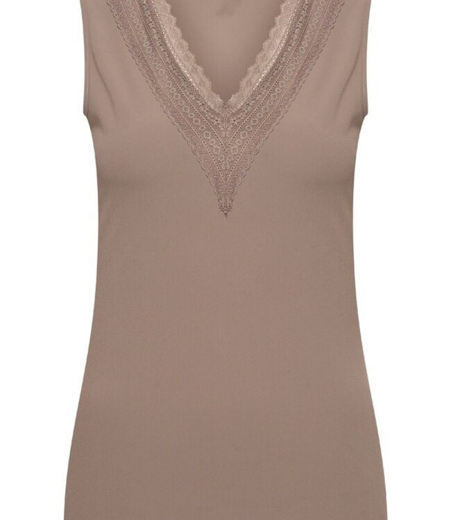 MI PIACE Travel Top Lace met Kant Uni 202254 Falcon