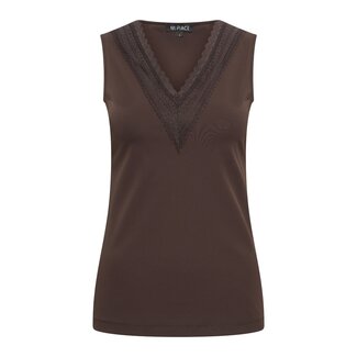 MI PIACE Travel Top Lace met Kant Uni 202254 Espresso