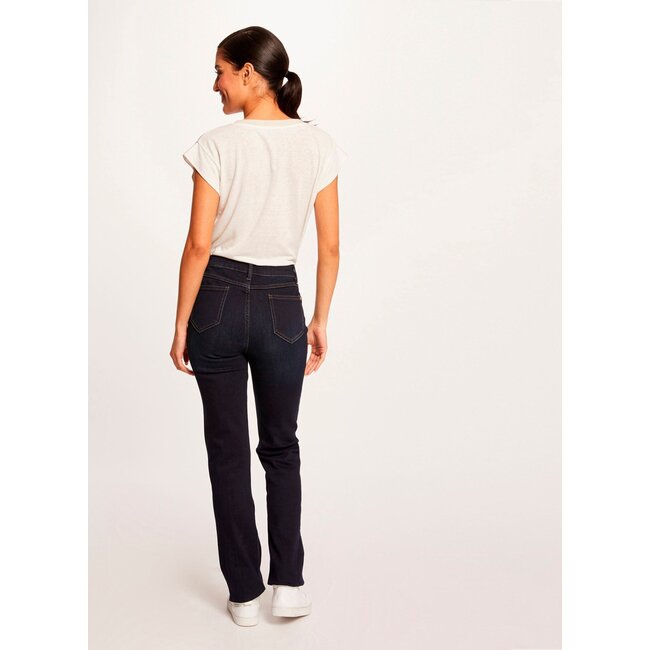 Morgan stretch jeans straight fit 221-PDROIT Navy
