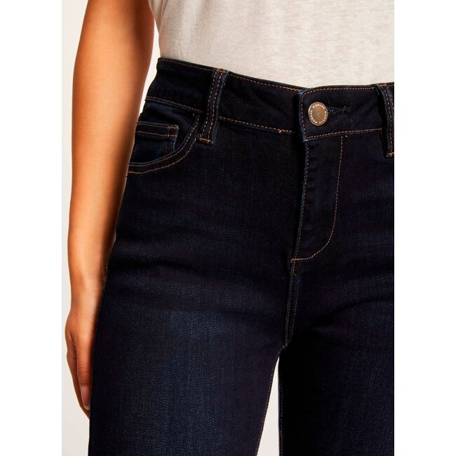 Morgan stretch jeans straight fit 221-PDROIT Navy