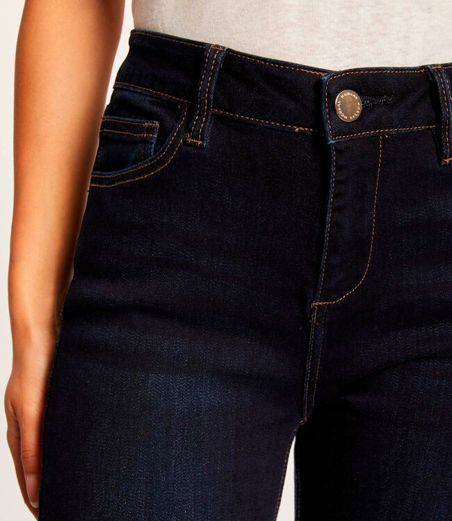 Morgan stretch jeans straight fit 221-PDROIT Navy