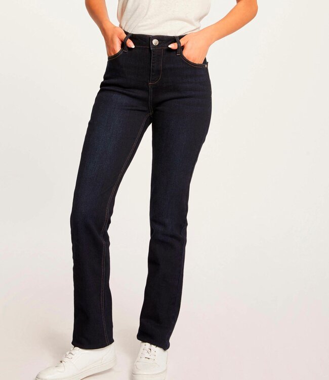 Morgan stretch jeans straight fit 221-PDROIT Navy