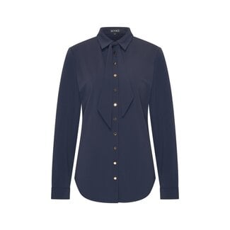 MI PIACE Travel Blouse Uni  Gold Button 202767 Dark Blue