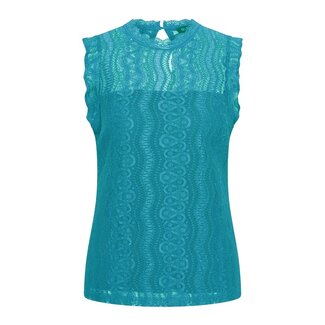 MI PIACE Travel Top Mouwloos Kant 2486  Petrol