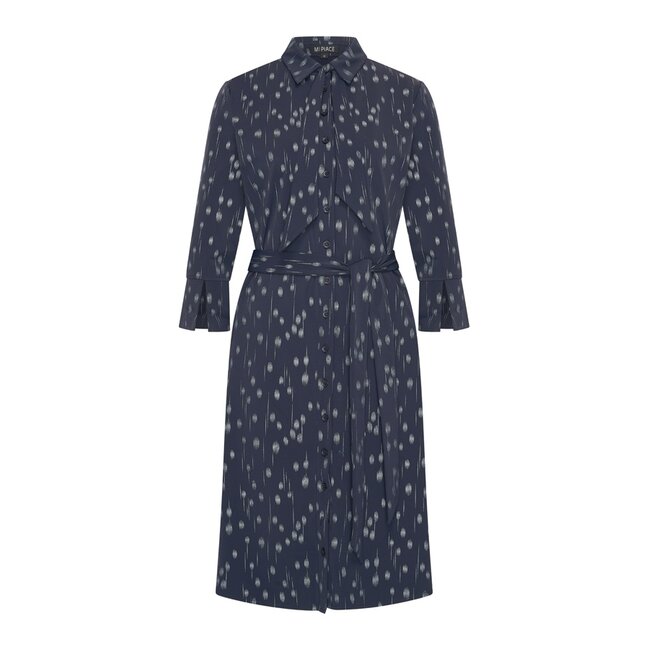 MI PIACE Travel Jurk Dot Foil Print 202708 Dark Blue