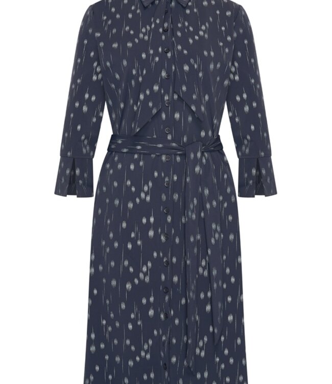 MI PIACE Travel Jurk Dot Foil Print 202708 Dark Blue