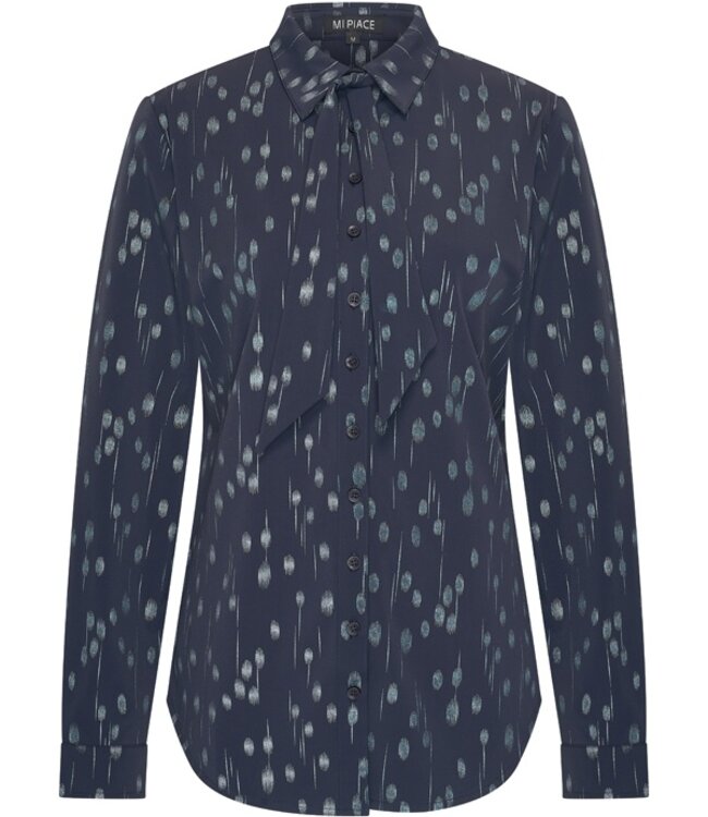 MI PIACE Travel Blouse Dot Foil Print 202709 Dark Blue