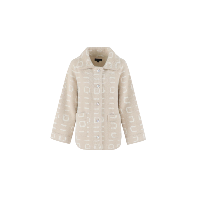 G-maxx Sana Knit  jacket  Sand/Wool White