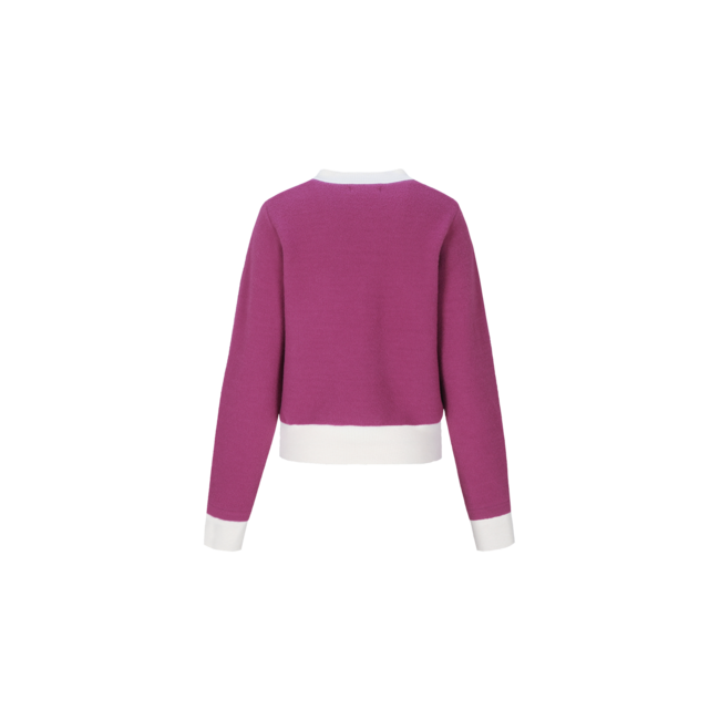 G-maxx Maisy knit jacket  Beaujaolais Red/Wool White