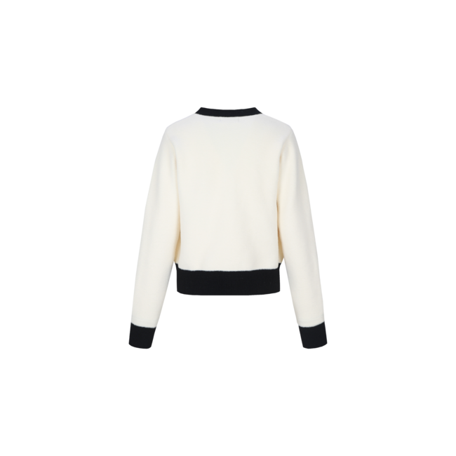 G-maxx Maisy knit jacket Wool Whit /Black