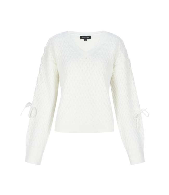 G-maxx Hadlee knitting sweater 26VLG02 White