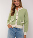 G-maxx Maisy Knit Jacket Light Moss/Wool White