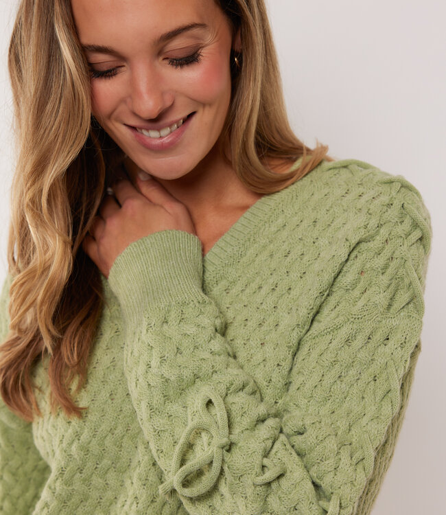G-maxx Hadlee knitting sweater Light Moss