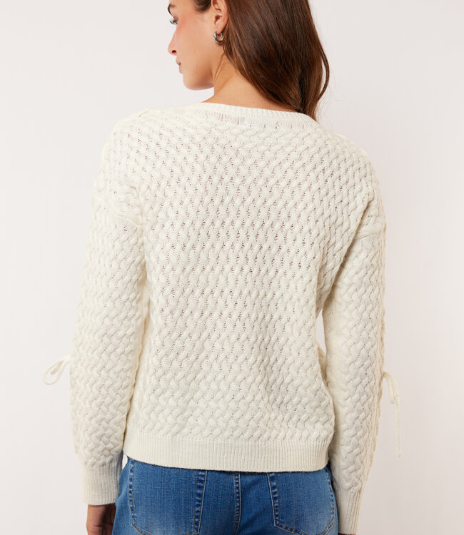 G-maxx Hadlee knitting sweater 26VLG02 White