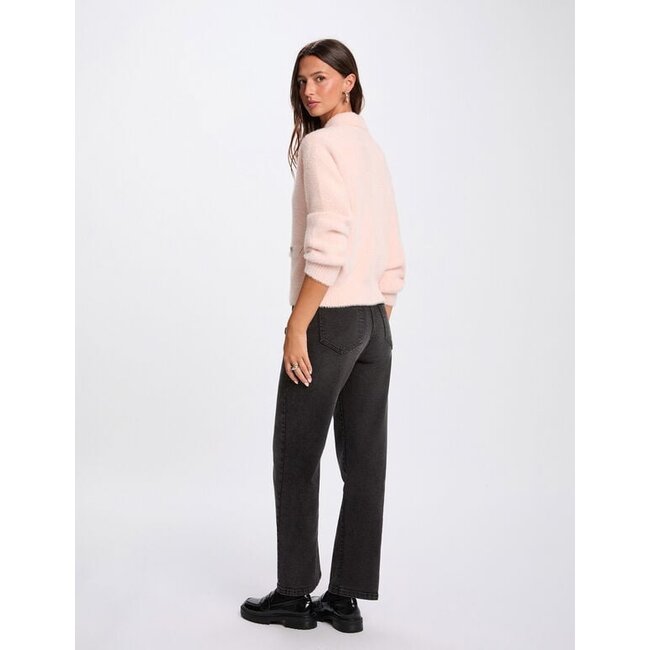 Morgan Vest met lange mouwen en reverskraag 261-MDOMILA Peche