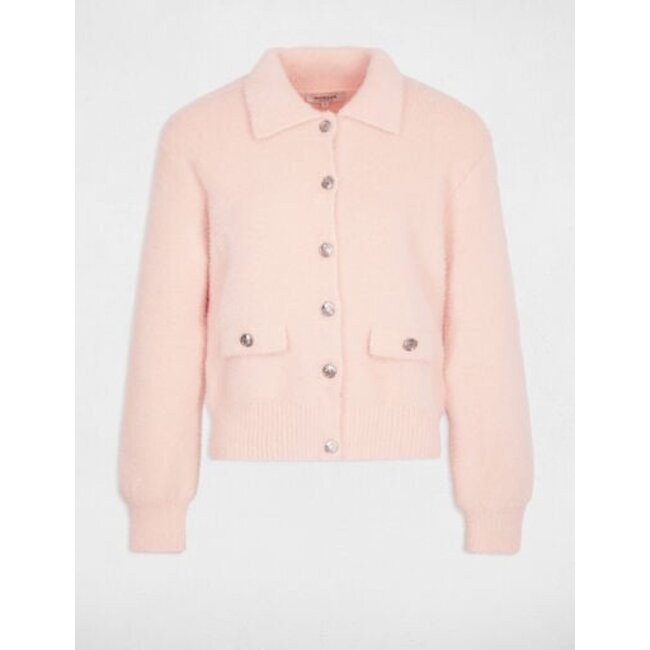 Morgan Vest met lange mouwen en reverskraag 261-MDOMILA Peche