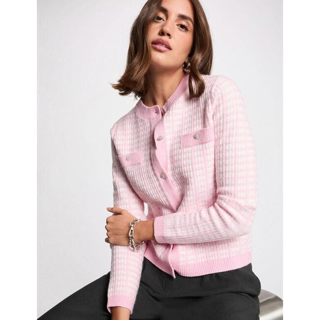 Morgan Vest met ronde hals 261-MIRES Rose