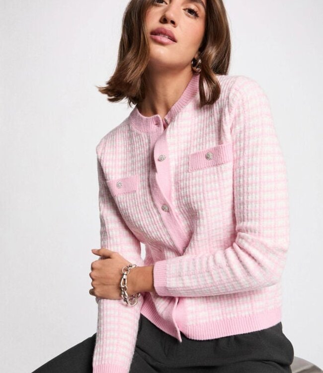 Morgan Vest met ronde hals 261-MIRES Rose