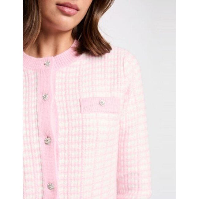 Morgan Vest met ronde hals 261-MIRES Rose