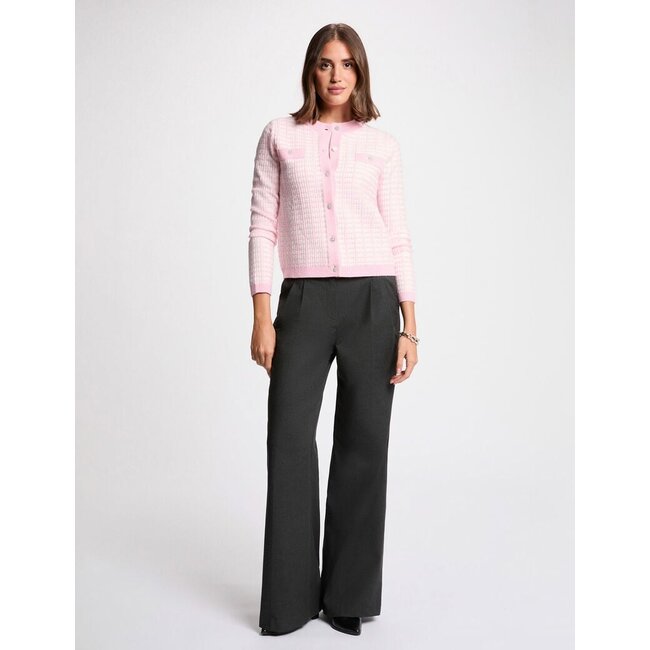 Morgan Vest met ronde hals 261-MIRES Rose