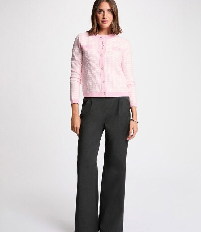 Morgan Vest met ronde hals 261-MIRES Rose