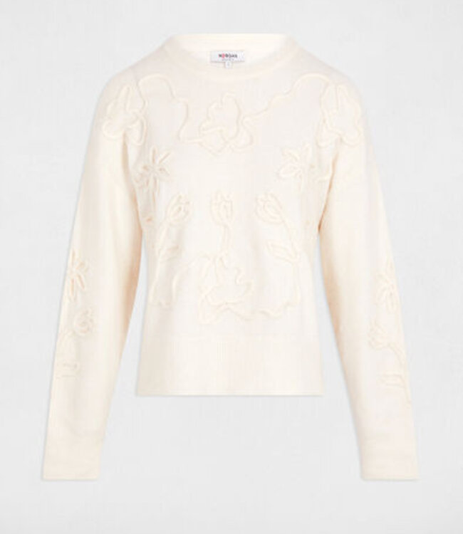 Morgan rui met ronde hals en fantasie 261-MBROD Ivoor