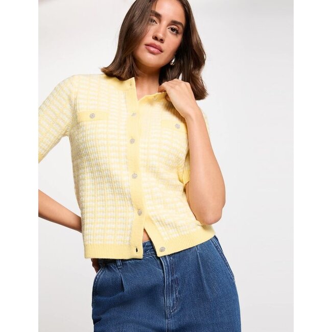 Morgan Vest met lange mouwen 251-MORESA Pale Banana