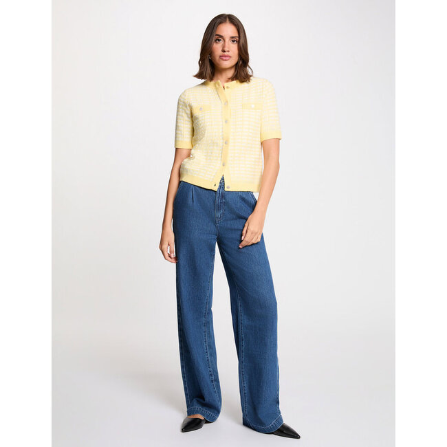 Morgan Vest met lange mouwen 251-MORESA Pale Banana