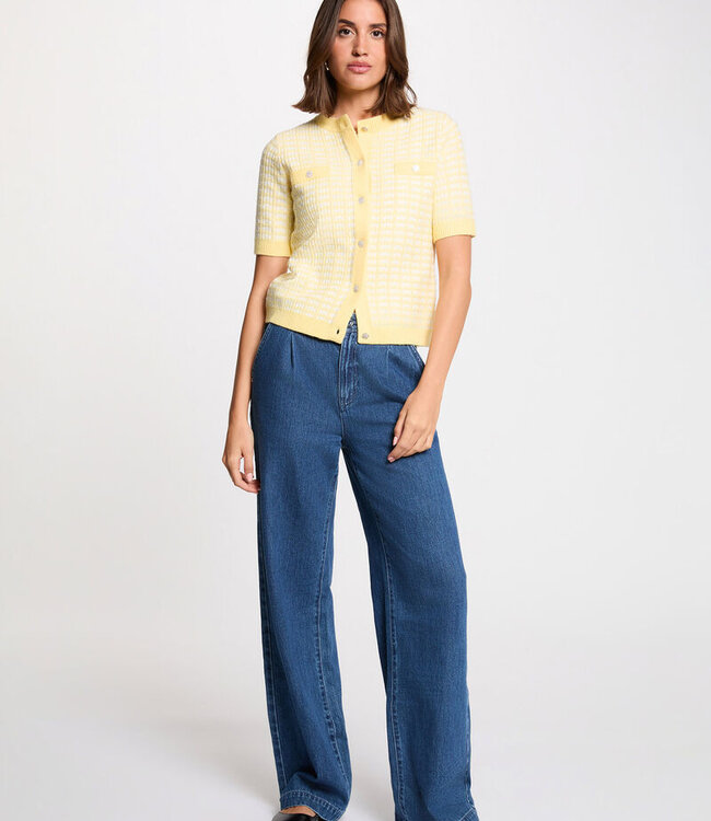 Morgan Vest met lange mouwen 251-MORESA Pale Banana