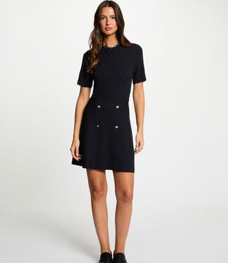 Morgan Short dress with round neck 261-Rmimi Navy Blue