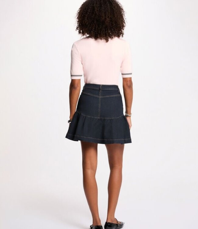 Morgan Flared short skirt Denim 261-Jsoubia Dark Blue