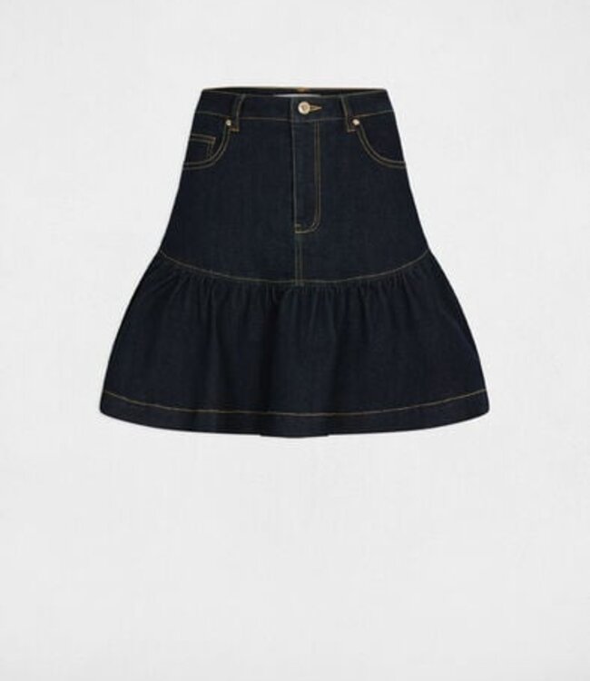 Morgan Flared short skirt Denim 261-Jsoubia Dark Blue