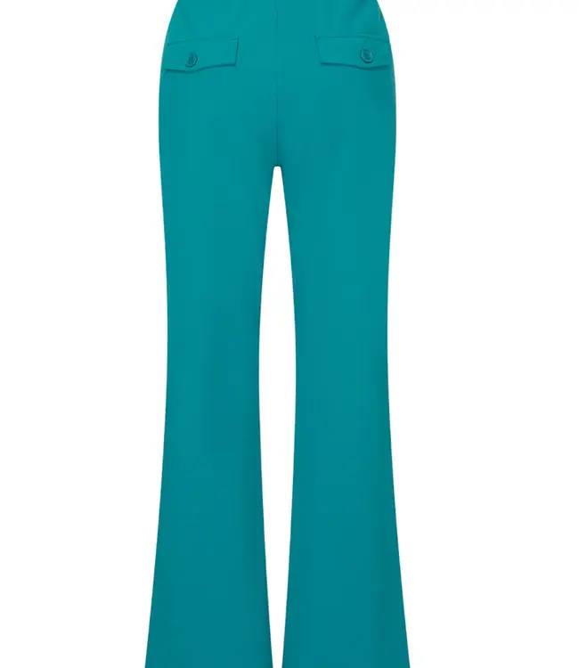 MI PIACE Bonded Travel Broek Straight 202631 Petrol