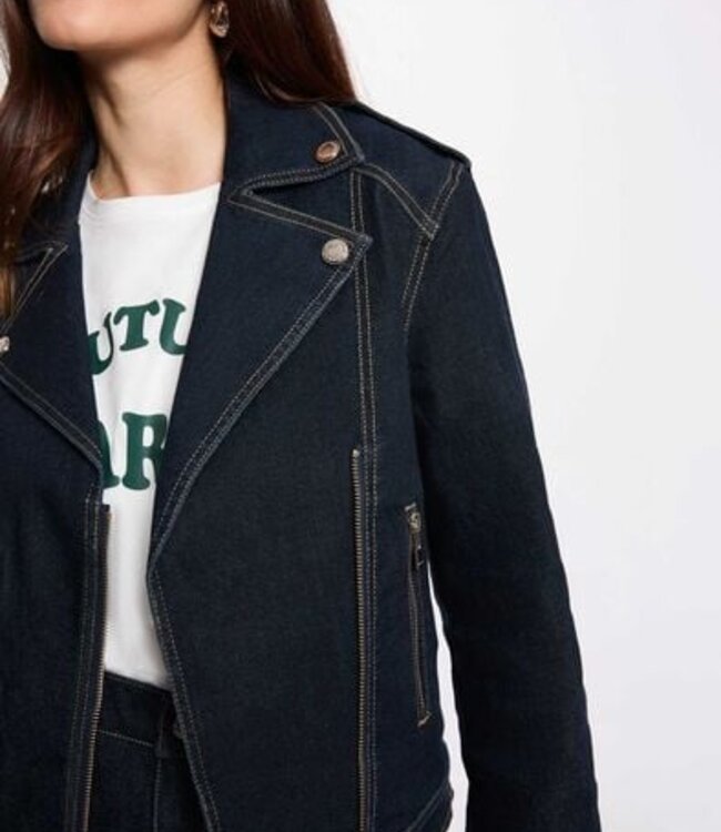 Morgan Oversized denim jacket 261-Vsoubia Dark blue