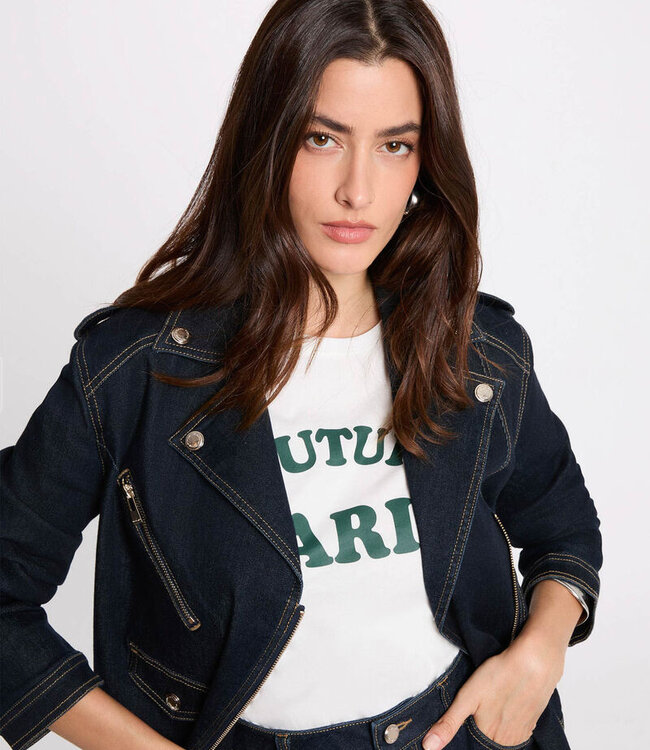 Morgan Oversized denim jacket 261-Vsoubia Dark blue