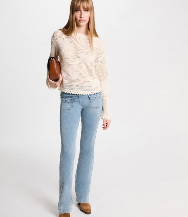 Morgan High-waisted bootcut jeans 241-Polen Bleach Denim