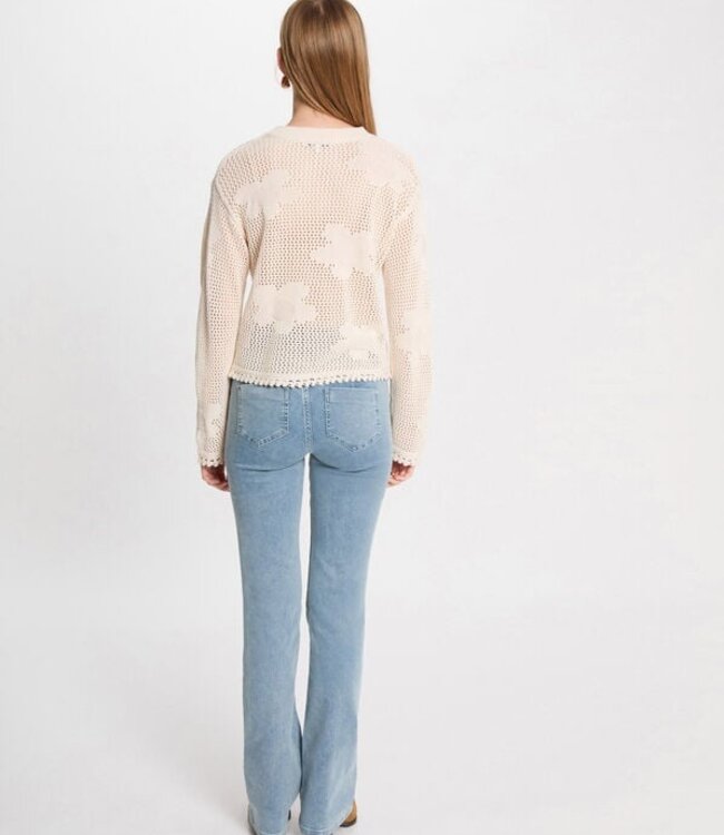 Morgan High-waisted bootcut jeans 241-Polen Bleach Denim