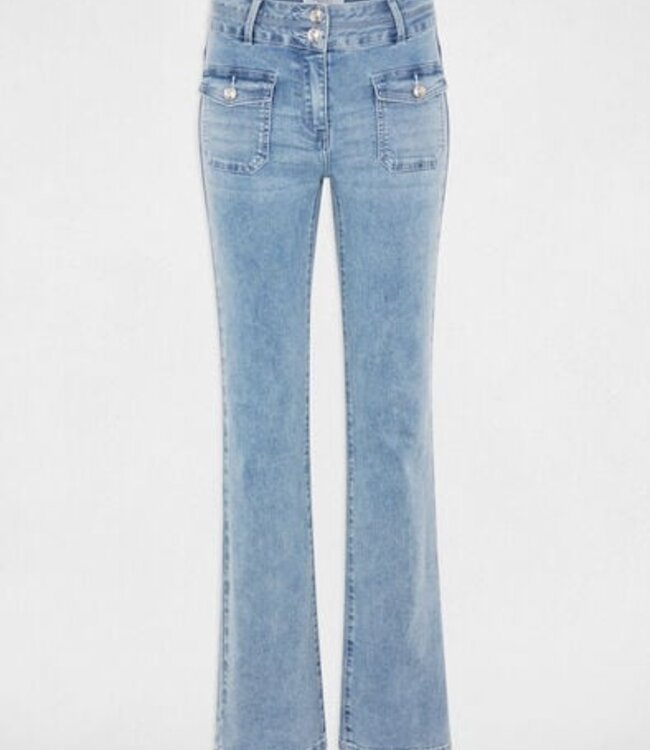 Morgan High-waisted bootcut jeans 241-Polen Bleach Denim