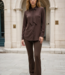 MI PIACE Travel Pantalon Uni 2136 Espresso