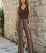 MI PIACE Travel  Flared Broek Boho Print Espresso 202089