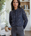MI PIACE Travel Blouse Dot Foil Print 202709 Dark Blue