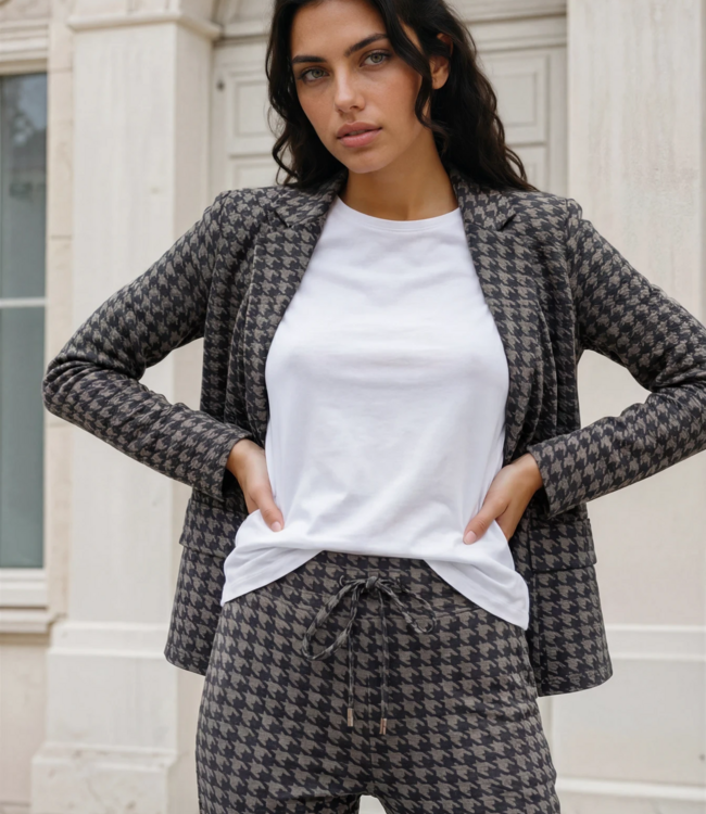 MI PIACE Travel Blazer Houndstooth Print 202015 Falcon