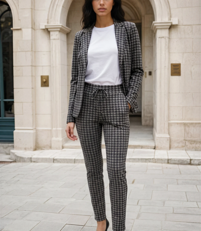 MI PIACE Travel Broek Print Houndstooth 202016 Falcon