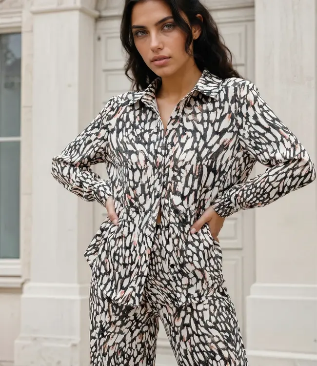 MI PIACE Travel Blouse Abstracte Print MP60840 Deep Depth Kit