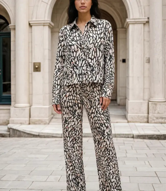 MI PIACE Travel Broek Abstracte Print MP202089 Deep Depth Kit