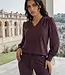 MI PIACE Travel Top  V-Neck Circle Print 2651 Burgundy